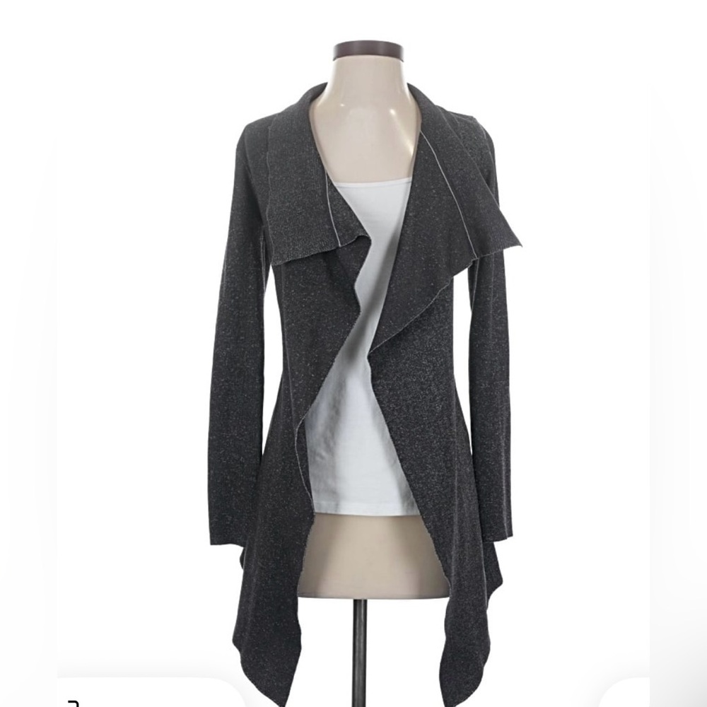 Petal & Pup Charcoal Gray Waterfall Open-Front Cardigan